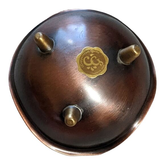 Vintage Coppercraft Guild Copper small trinket jewelry tea light bowl - Picture 2 of 8